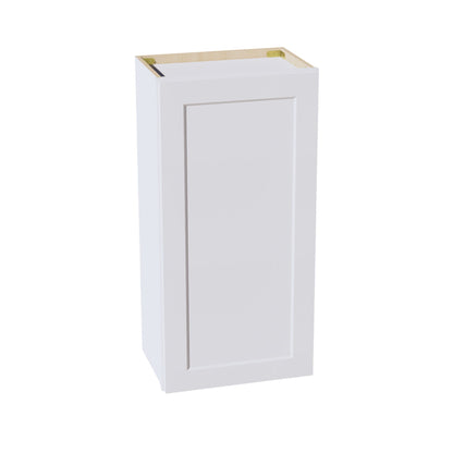 HF - W1836: Frost White Shaker 18"W x 36"H 1 Door & 2 Shelves Standard Wall Cabinet - NextCabinets