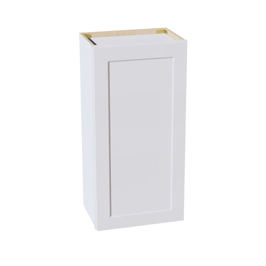 HF - W1836: Frost White Shaker 18"W x 36"H 1 Door & 2 Shelves Standard Wall Cabinet - NextCabinets