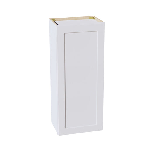 HF - W1842: Frost White Shaker 18"W x 42"H 1 Door & 3 Shelves Standard Wall Cabinet - NextCabinets