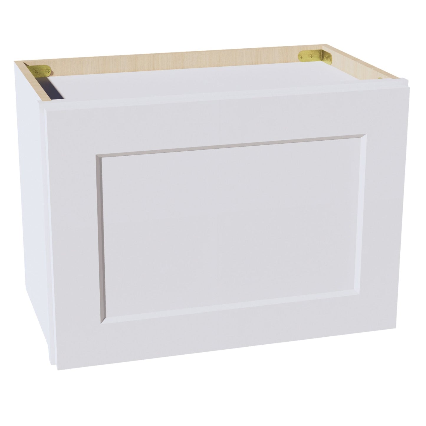 HF - W2115: Frost White Shaker 21"W x 15"H 1 Door Standard Wall Bridge Cabinet - NextCabinets