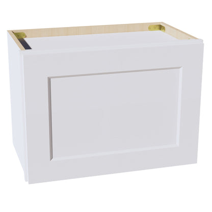 HF - W2115: Frost White Shaker 21"W x 15"H 1 Door Standard Wall Bridge Cabinet - NextCabinets