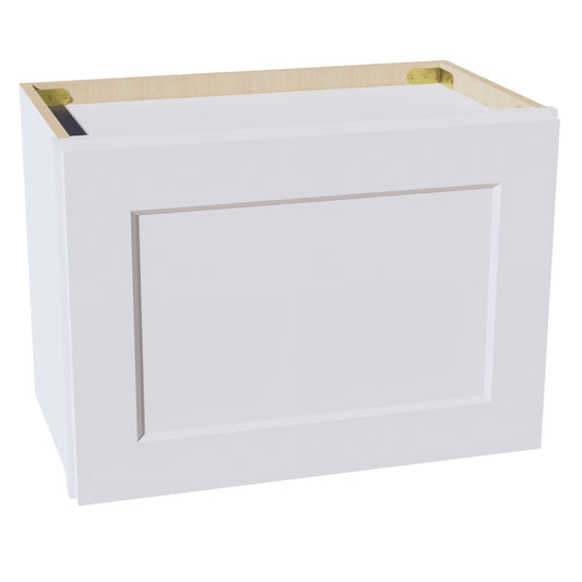 HF - W2115: Frost White Shaker 21"W x 15"H 1 Door Standard Wall Bridge Cabinet - NextCabinets