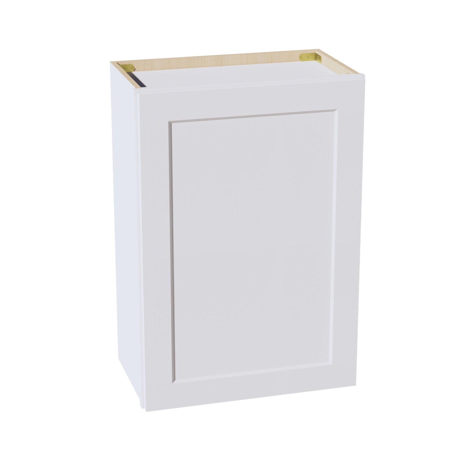 HF - W2130: Frost White Shaker 21"W x 30"H 1 Door & 2 Shelves Standard Wall Cabinet - NextCabinets
