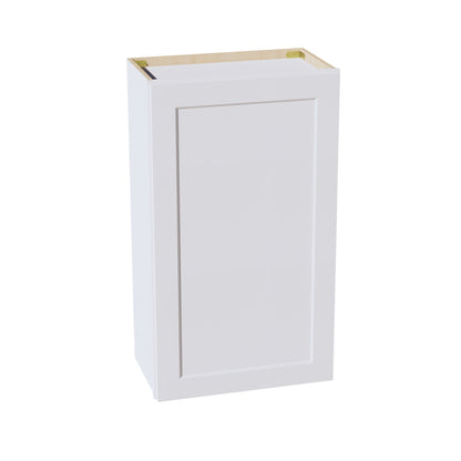 HF - W2136: Frost White Shaker 21"W x 36"H 1 Door & 2 Shelves Standard Wall Cabinet - NextCabinets