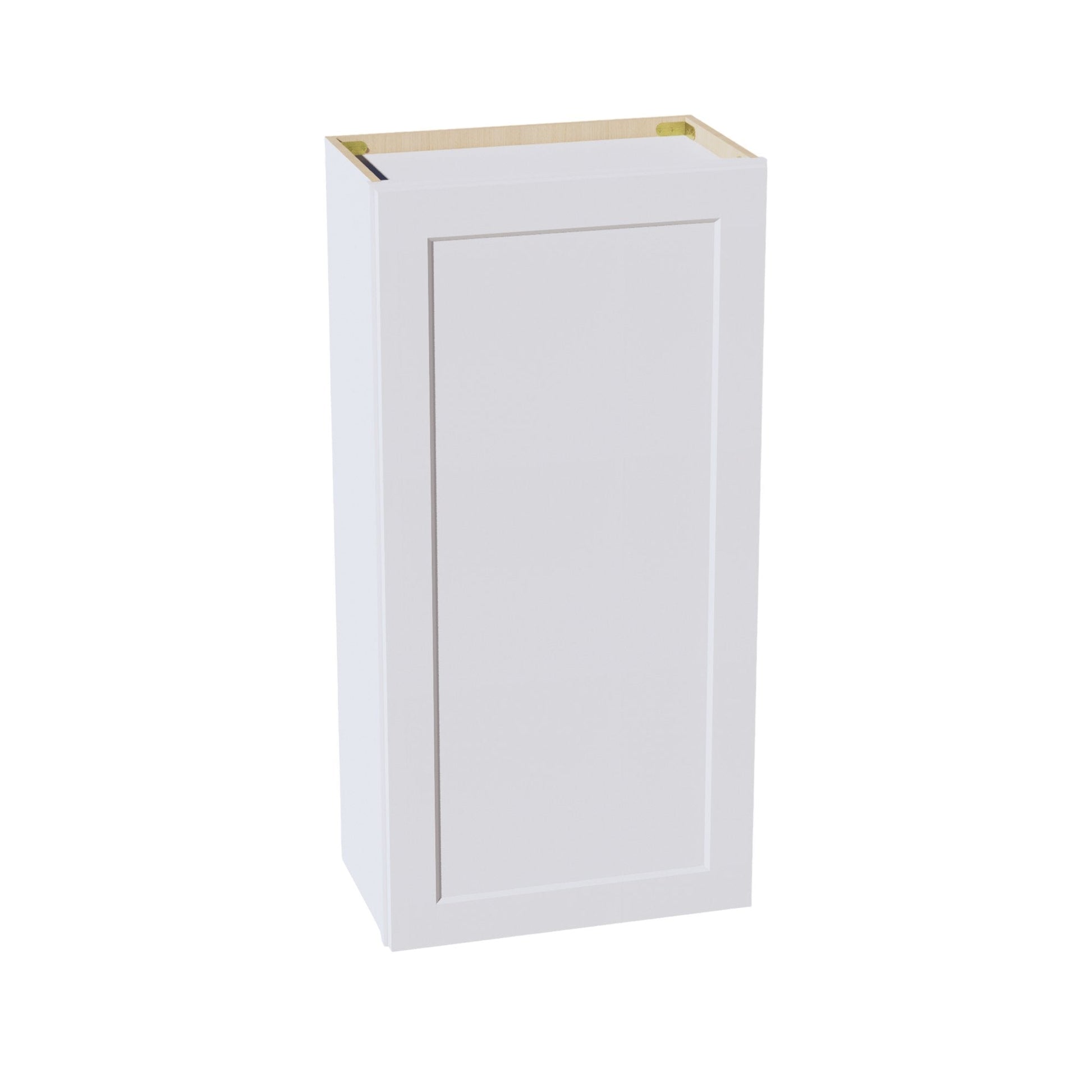 HF - W2142: Frost White Shaker 21"W x 42"H 1 Door & 3 Shelves Standard Wall Cabinet - NextCabinets