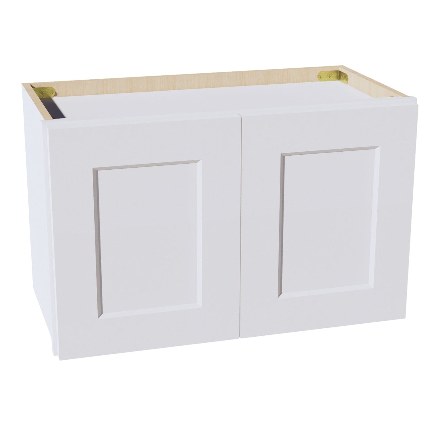 HF - W2415: Frost White Shaker 24"W x 15"H 2 Doors Standard Wall Bridge Cabinet - NextCabinets
