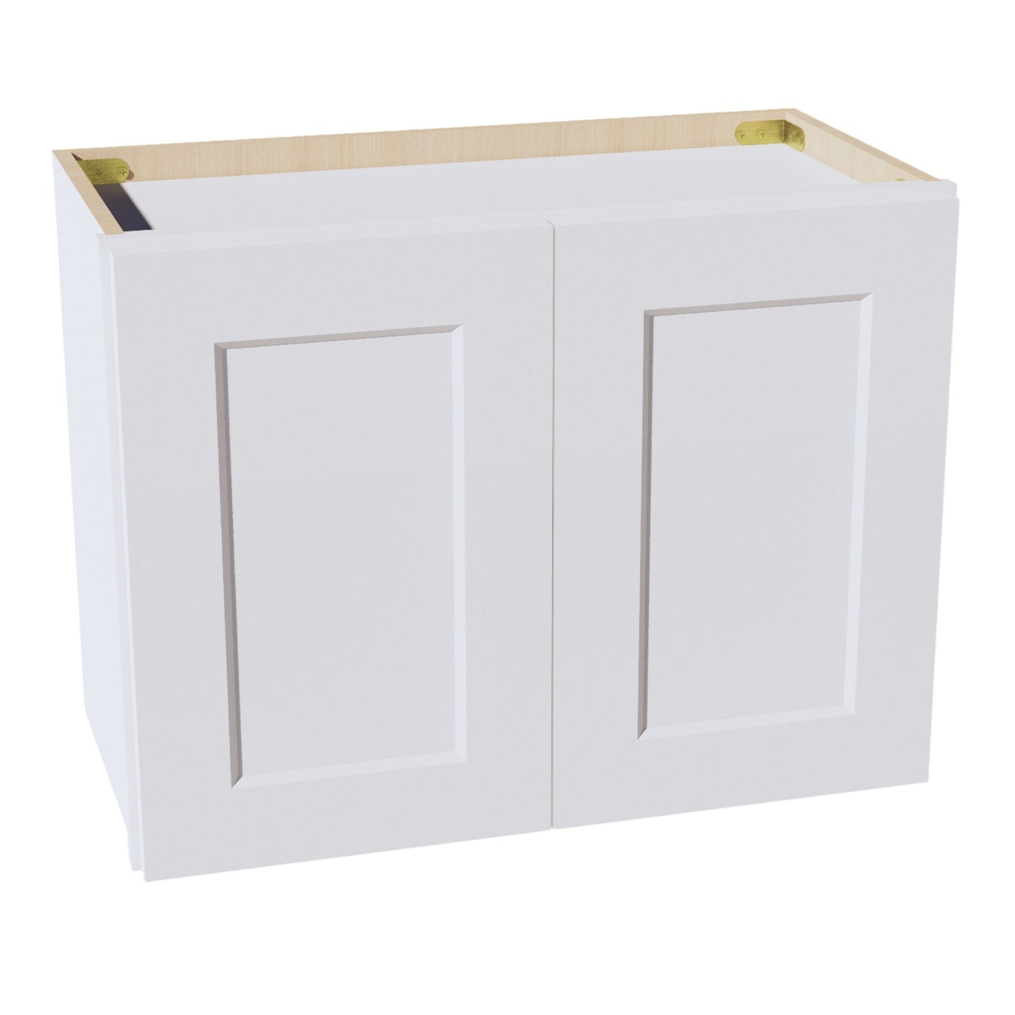 HF - W2418: Frost White Shaker 24"W x 18"H 2 Doors Standard Wall Bridge Cabinet - NextCabinets