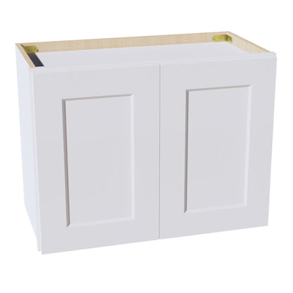 HF - W2418: Frost White Shaker 24"W x 18"H 2 Doors Standard Wall Bridge Cabinet - NextCabinets