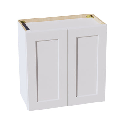 HF - W2424: Frost White Shaker 24"W x 24"H 2 Doors Standard Wall Bridge Cabinet - NextCabinets