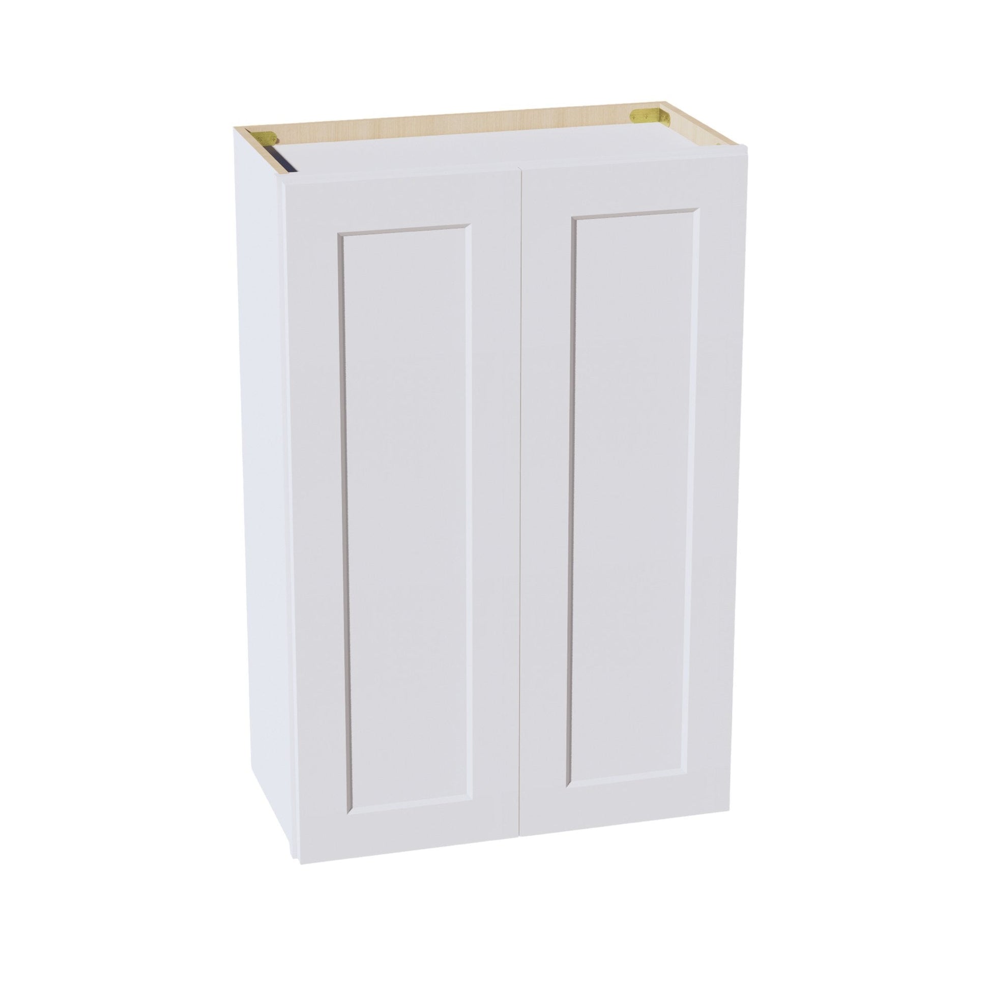HF - W2436: Frost White Shaker 24"W x 36"H 2 Doors & 2 Shelves Standard Wall Cabinet - NextCabinets