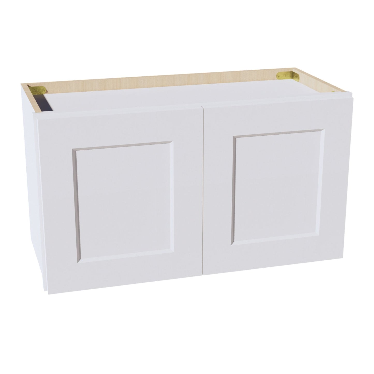 HF - W2715: Frost White Shaker 27"W x 15"H 2 Doors Standard Wall Bridge Cabinet - NextCabinets