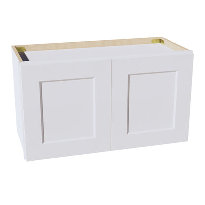 HF - W2715: Frost White Shaker 27"W x 15"H 2 Doors Standard Wall Bridge Cabinet - NextCabinets