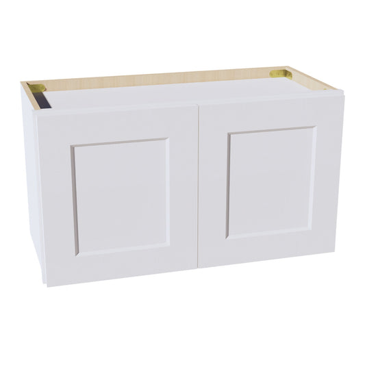 HF - W2715: Frost White Shaker 27"W x 15"H 2 Doors Standard Wall Bridge Cabinet - NextCabinets