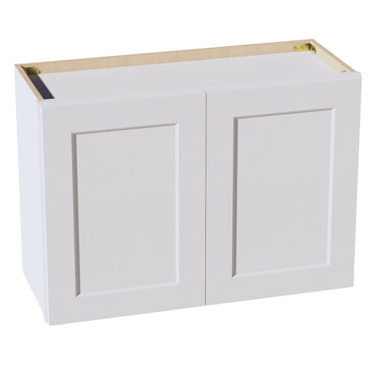 HF - W3021: Frost White Shaker 30"W x 21"H 2 Doors Standard Wall Bridge Cabinet - NextCabinets