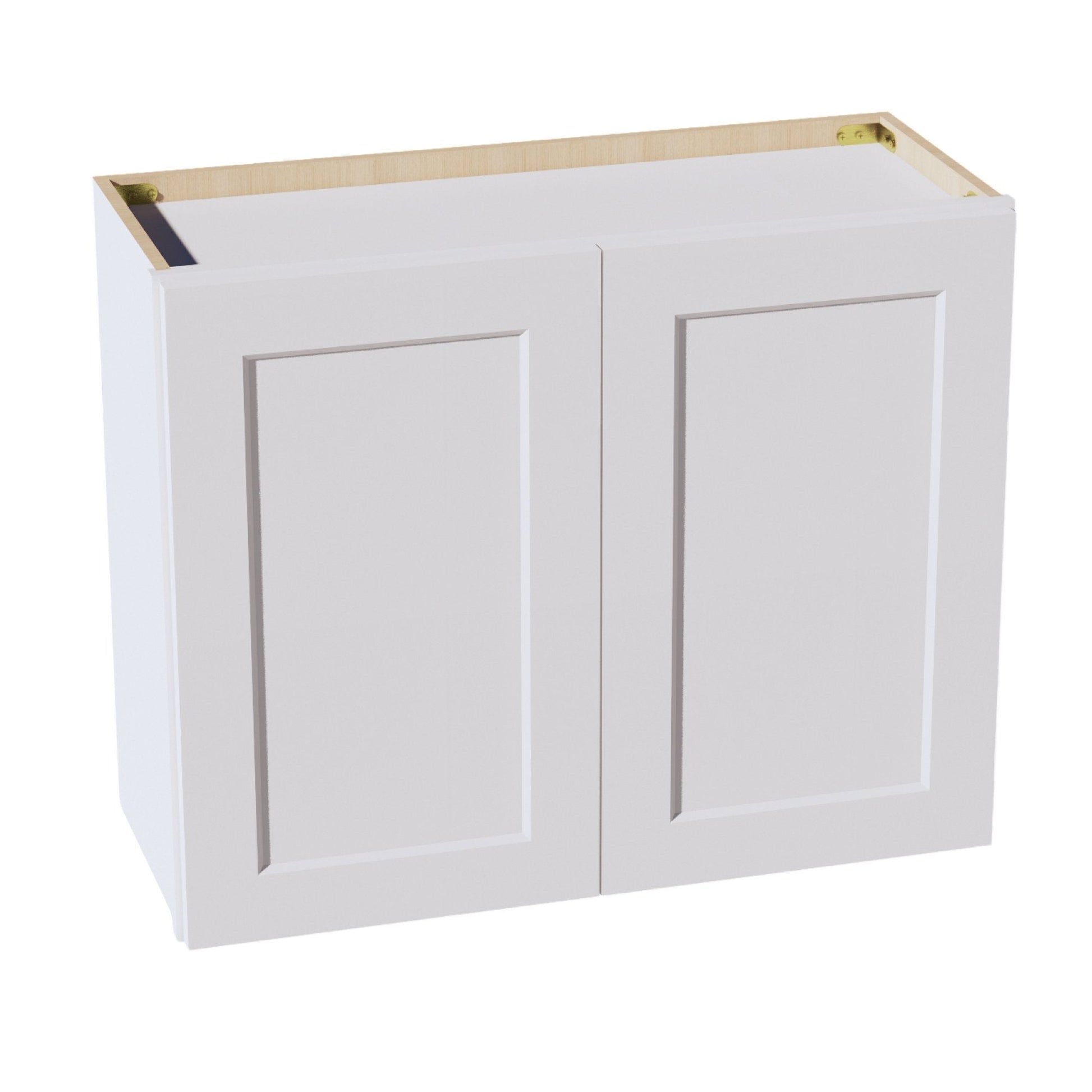 HF - W3024: Frost White Shaker 30"W x 24"H 2 Doors Standard Wall Bridge Cabinet - NextCabinets