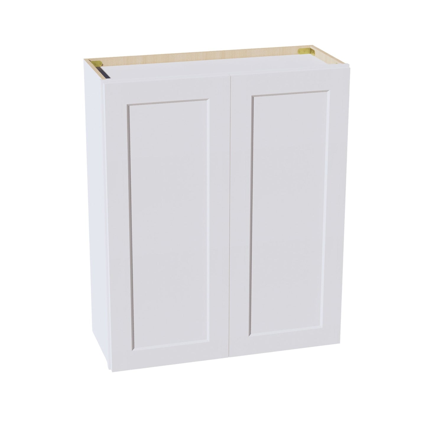 HF - W3036: Frost White Shaker 30"W x 36"H 2 Doors & 2 Shelves Standard Wall Cabinet - NextCabinets