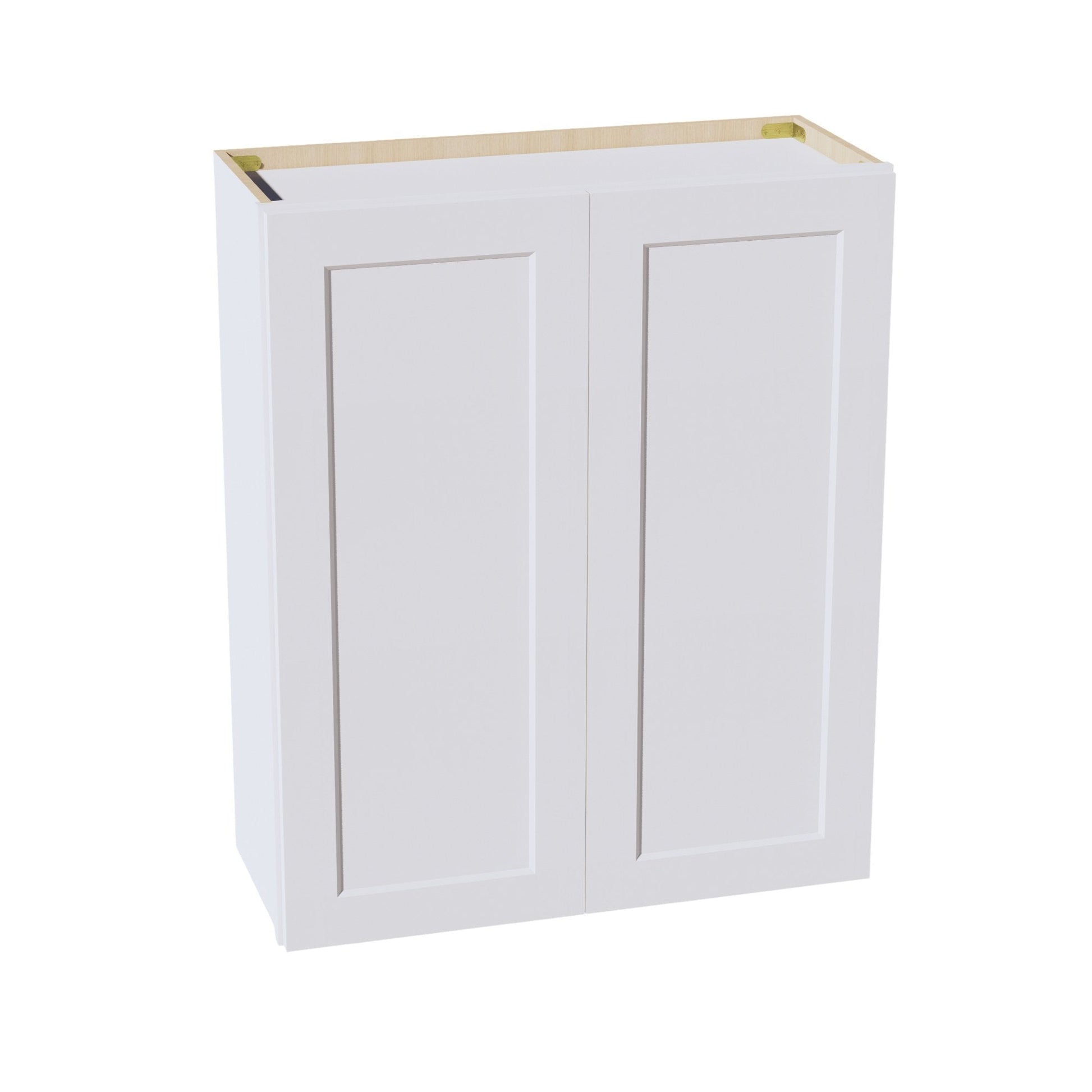 HF - W3036: Frost White Shaker 30"W x 36"H 2 Doors & 2 Shelves Standard Wall Cabinet - NextCabinets