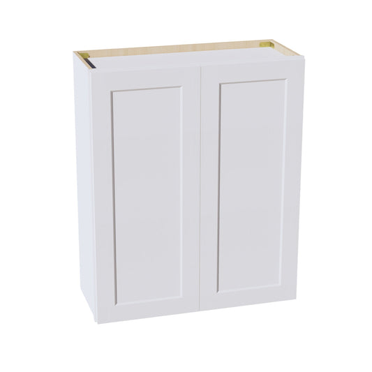 HF - W3036: Frost White Shaker 30"W x 36"H 2 Doors & 2 Shelves Standard Wall Cabinet - NextCabinets