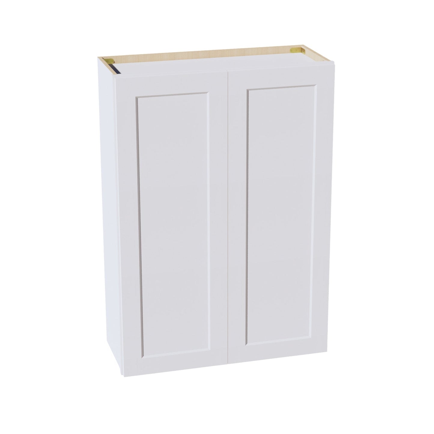 HF - W3042: Frost White Shaker 30"W x 42"H 2 Doors & 3 Shelves Standard Wall Cabinet - NextCabinets