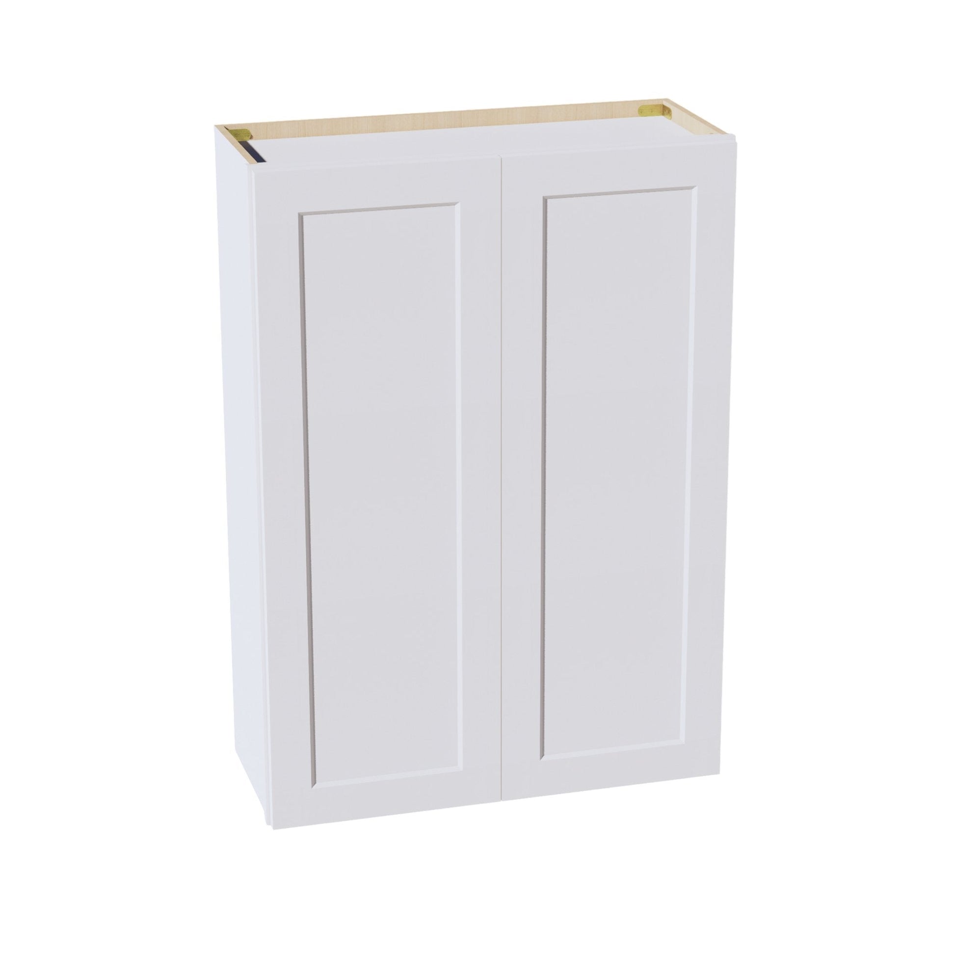 HF - W3042: Frost White Shaker 30"W x 42"H 2 Doors & 3 Shelves Standard Wall Cabinet - NextCabinets