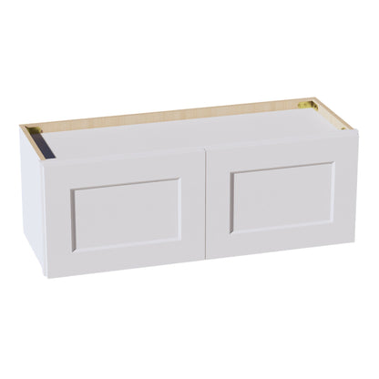 HF - W3312: Frost White Shaker 33"W x 12"H 2 Doors Standard Wall Bridge Cabinet - NextCabinets