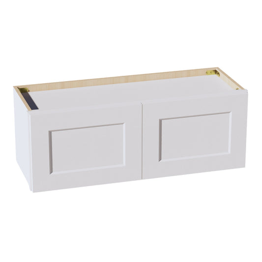 HF - W3312: Frost White Shaker 33"W x 12"H 2 Doors Standard Wall Bridge Cabinet - NextCabinets