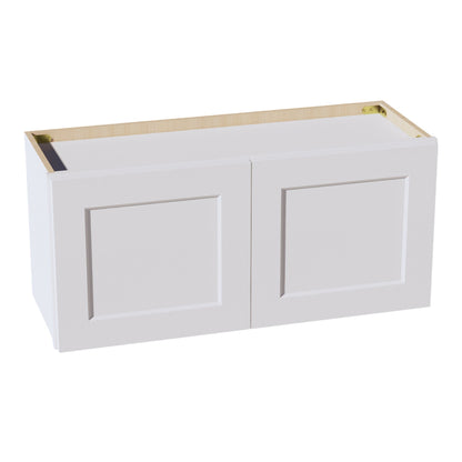 HF - W3315: Frost White Shaker 33"W x 15"H 2 Doors Standard Wall Bridge Cabinet - NextCabinets