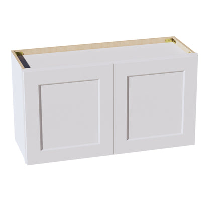 HF - W3318: Frost White Shaker 33"W x 18"H 2 Doors Standard Wall Bridge Cabinet - NextCabinets
