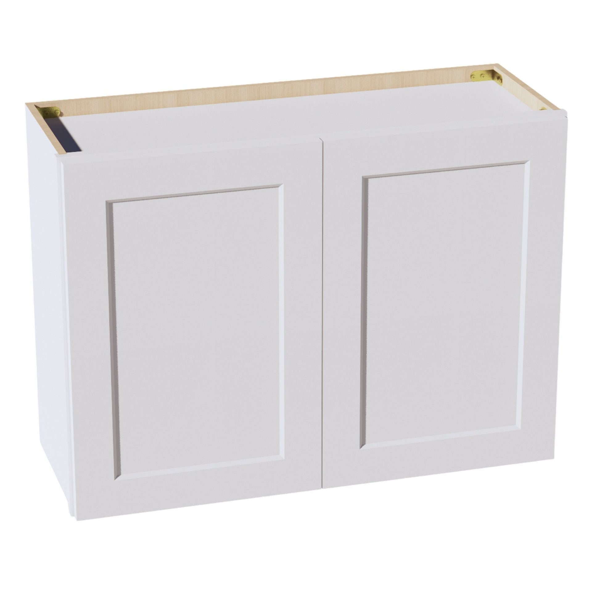 HF - W3324: Frost White Shaker 33"W x 24"H 2 Doors Standard Wall Bridge Cabinet - NextCabinets