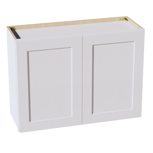 HF - W3324: Frost White Shaker 33"W x 24"H 2 Doors Standard Wall Bridge Cabinet - NextCabinets