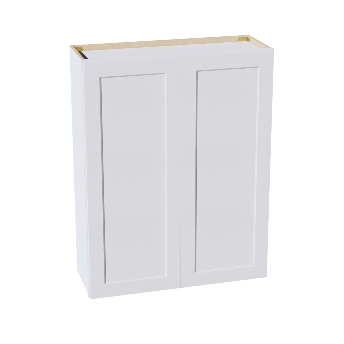 HF - W3342: Frost White Shaker 33"W x 42"H 2 Doors & 3 Shelves Standard Wall Cabinet - NextCabinets
