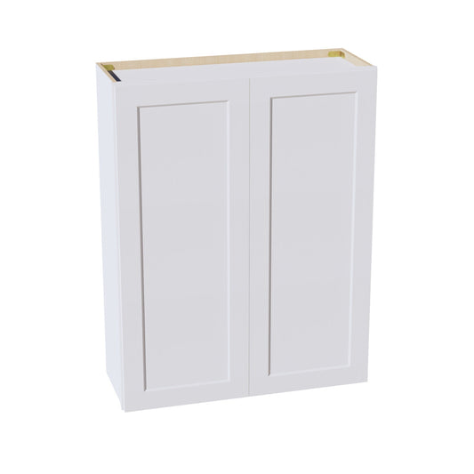 HF - W3342: Frost White Shaker 33"W x 42"H 2 Doors & 3 Shelves Standard Wall Cabinet - NextCabinets