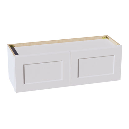 HF - W3612: Frost White Shaker 36"W x 12"H 2 Doors Standard Wall Bridge Cabinet - NextCabinets