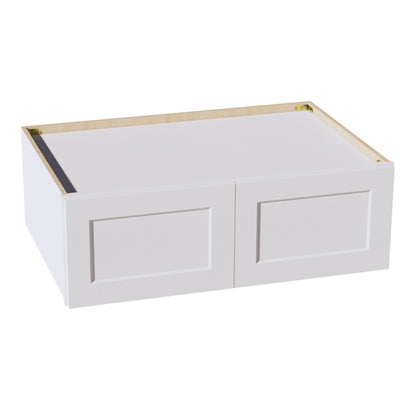 HF - W361224: Frost White Shaker 36"W x 12"H x 24"D 2 Doors Standard Bridge Wall Cabinet - NextCabinets