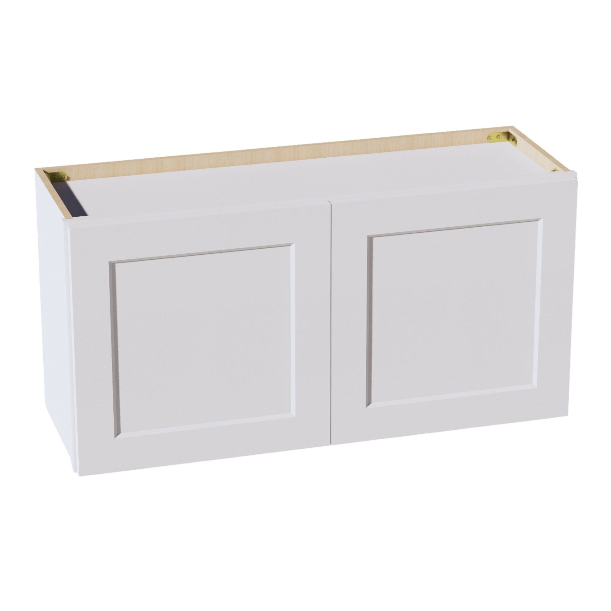 HF - W3618: Frost White Shaker 36"W x 18"H 2 Doors Standard Wall Bridge Cabinet - NextCabinets