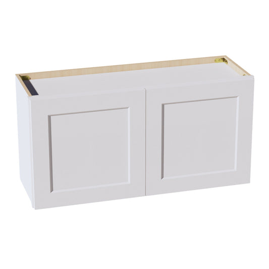 HF - W3618: Frost White Shaker 36"W x 18"H 2 Doors Standard Wall Bridge Cabinet - NextCabinets