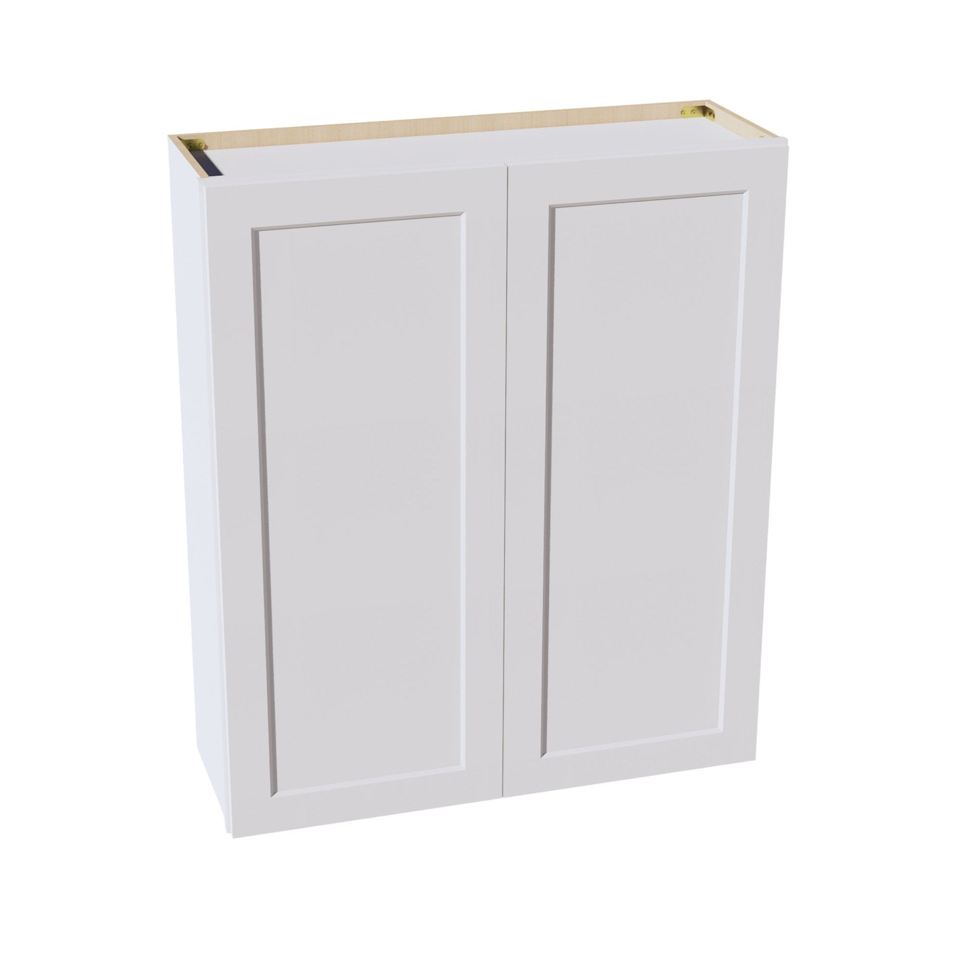 HF - W3642: Frost White Shaker 36"W x 42"H 2 Doors & 3 Shelves Standard Wall Cabinet - NextCabinets