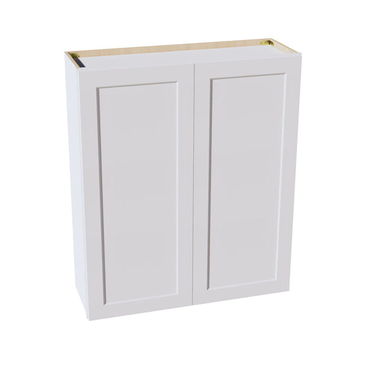 HF - W3642: Frost White Shaker 36"W x 42"H 2 Doors & 3 Shelves Standard Wall Cabinet - NextCabinets