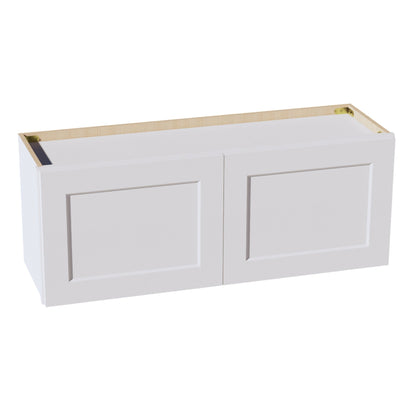HF - W3915: Frost White Shaker 39"W x 15"H 2 Doors Standard Wall Bridge Cabinet - NextCabinets