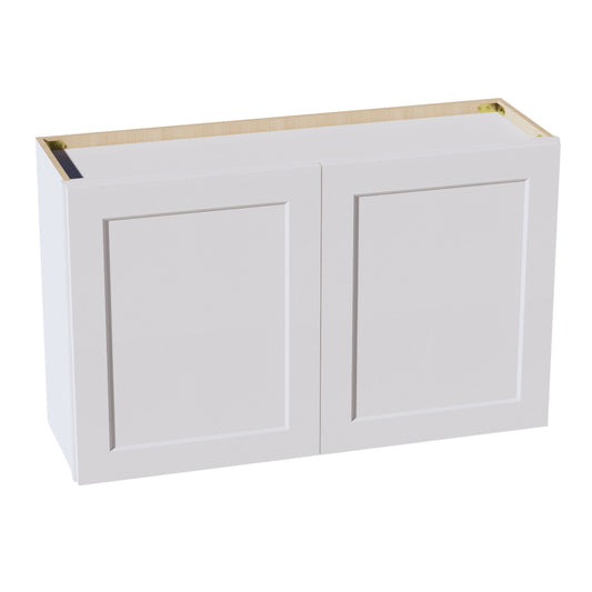 HF - W3924: Frost White Shaker 39"W x 24"H 2 Doors Standard Wall Bridge Cabinet - NextCabinets