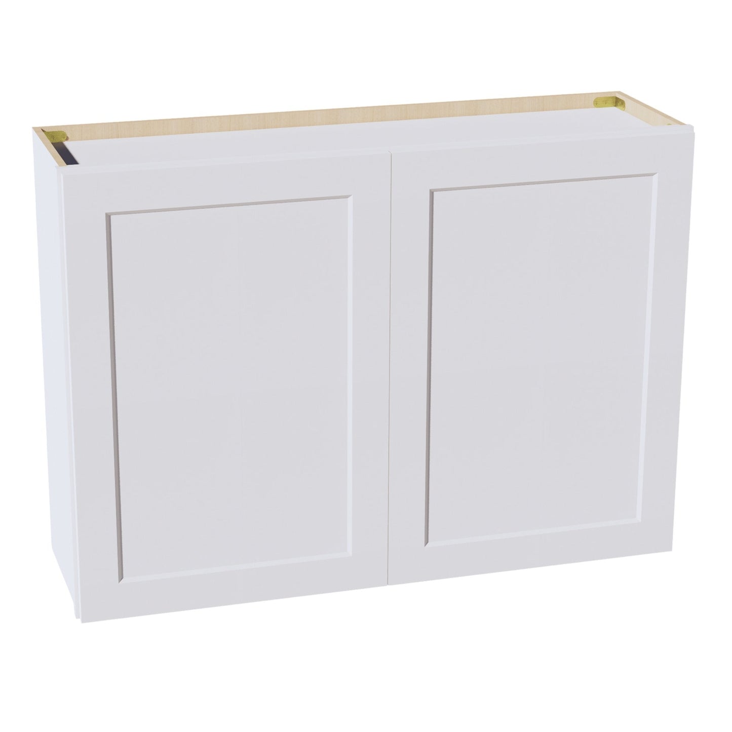 HF - W4230: Frost White Shaker 42"W x 30"H 2 Doors & 2 Shelves Standard Wall Cabinet - NextCabinets