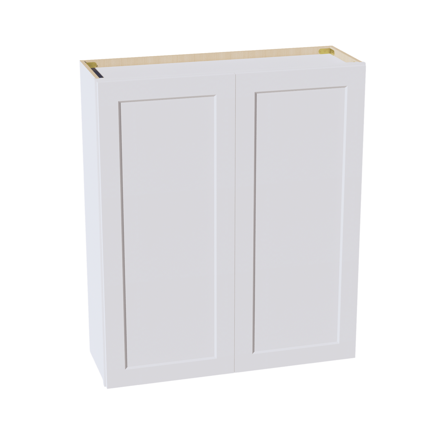 HF - W4242: Frost White Shaker 42"W x 42"H 2 Doors & 3 Shelves Standard Wall Cabinet - NextCabinets