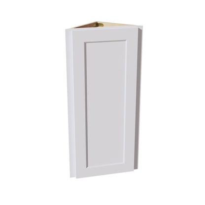 HF - WAE1236: Frost White Shaker 12"W x 36"H x 12"D 1 Door & 2 Shelves Wall Angle End Cabinet - NextCabinets