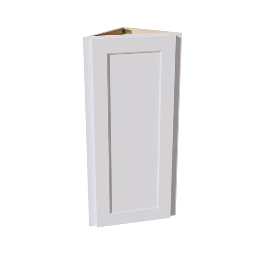 HF - WAE1236: Frost White Shaker 12"W x 36"H x 12"D 1 Door & 2 Shelves Wall Angle End Cabinet - NextCabinets