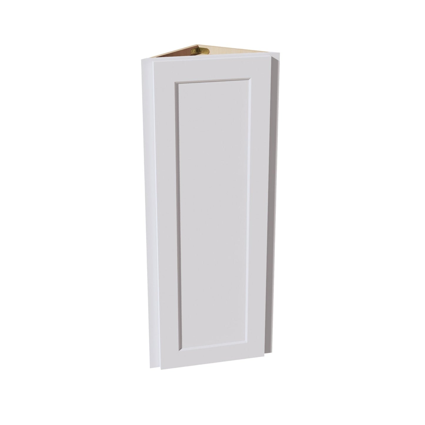 HF - WAE1242: Frost White Shaker 12"W x 42"H x 12"D 1 Door & 3 Shelves Wall Angle End Cabinet - NextCabinets