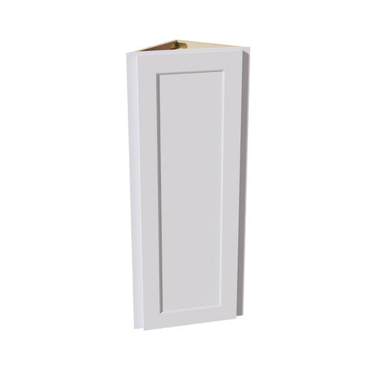 HF - WAE1242: Frost White Shaker 12"W x 42"H x 12"D 1 Door & 3 Shelves Wall Angle End Cabinet - NextCabinets