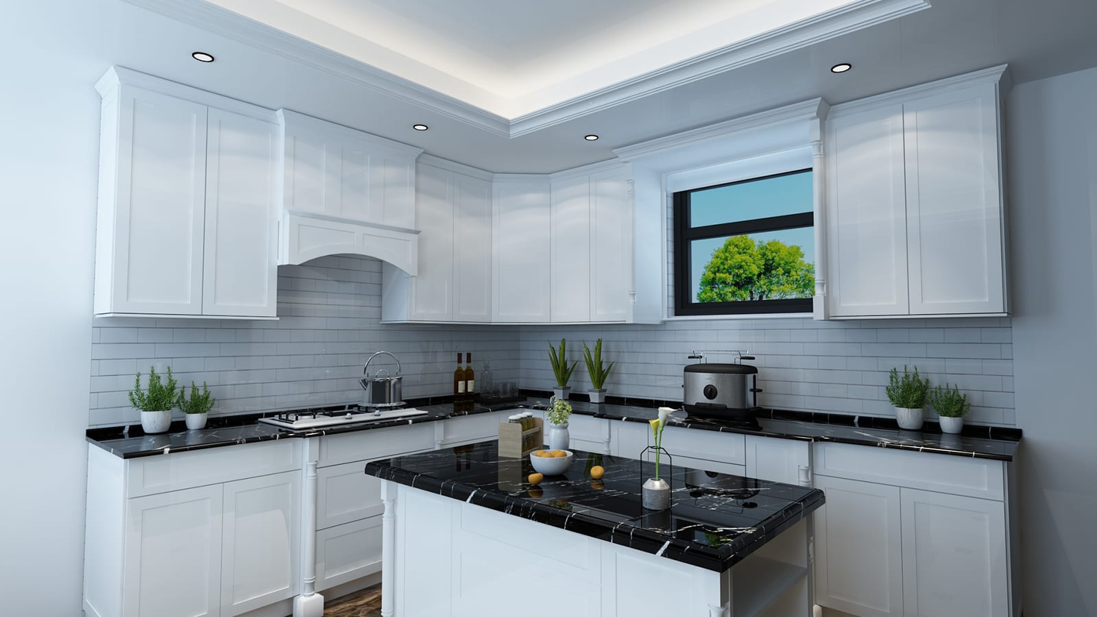 HF - WDC2436: Frost White Shaker 24"W x 36"H 1 Door & 2 Shelves Diagonal Wall Corner Cabinet - NextCabinets