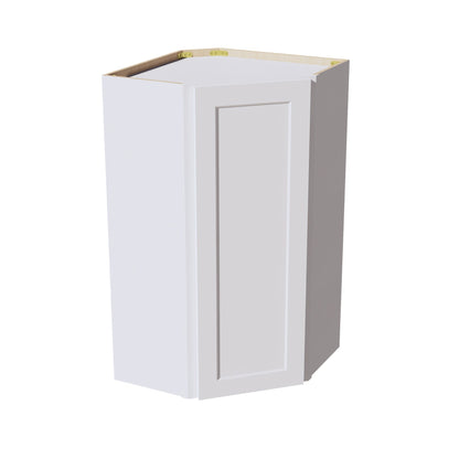 HF - WDC2442: Frost White Shaker 24"W x 42"H 1 Door & 2 Shelves Diagonal Wall Corner Cabinet - NextCabinets