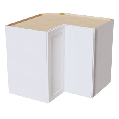 HF - WPC2436: Frost White Shaker 24"W x 36"H 1 Door & 2 Shelves Pie Cut Wall Corner Cabinet - NextCabinets