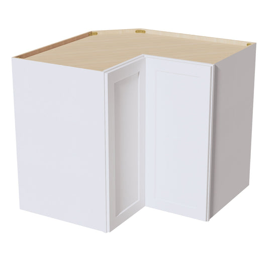 HF - WPC2436: Frost White Shaker 24"W x 36"H 1 Door & 2 Shelves Pie Cut Wall Corner Cabinet - NextCabinets